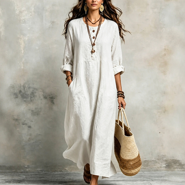 Daylora Pocketed Maxi Dress - Elena Harper