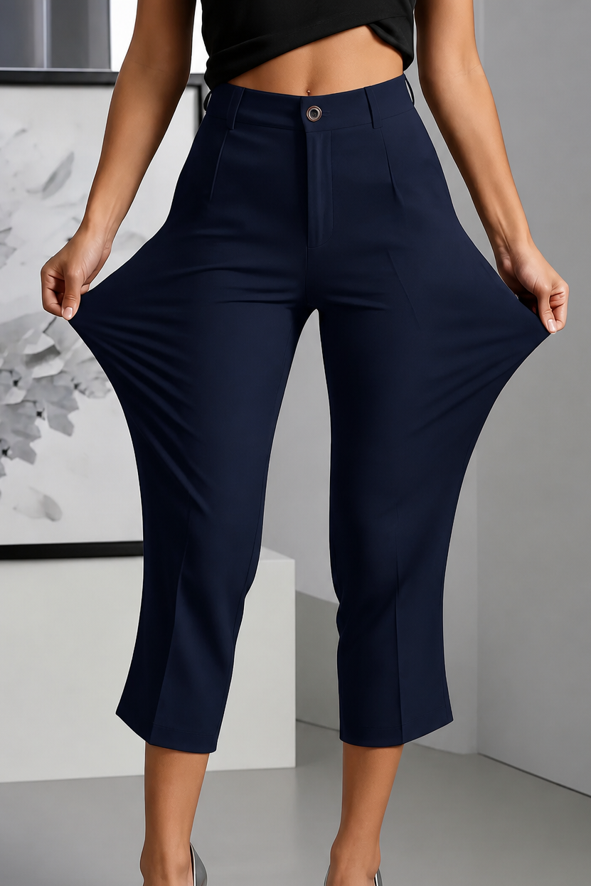 Deskshort High-Waisted Tailored Pants - Elena Harper