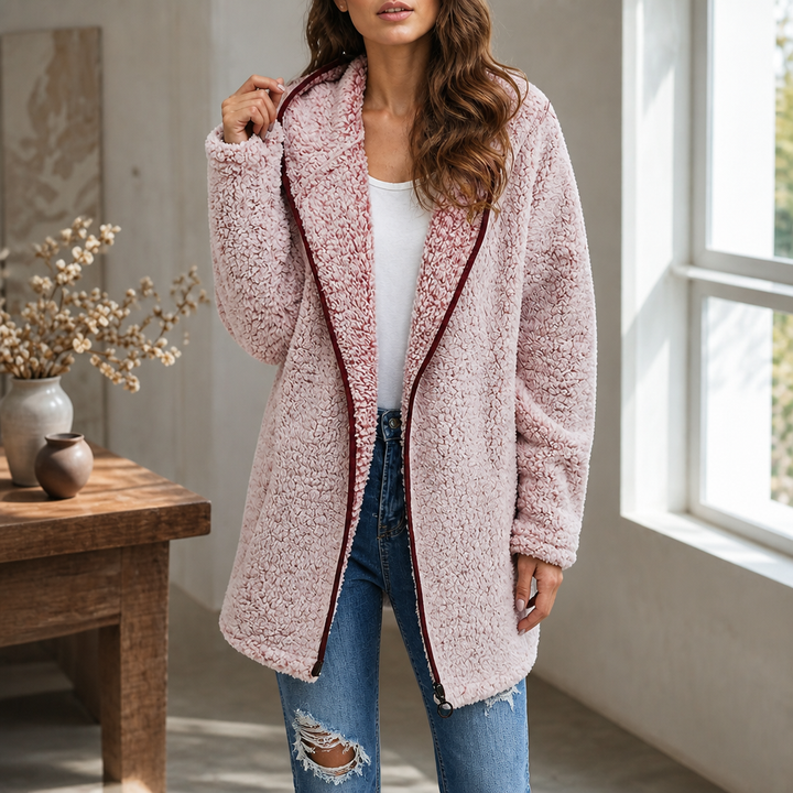 Cozyelle Plush Hooded Cardigan - Elena Harper