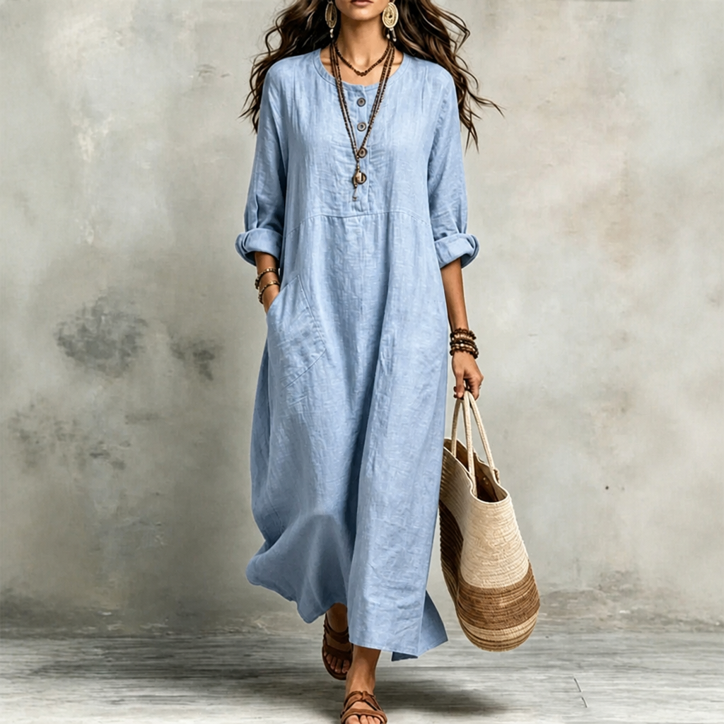 Daylora Pocketed Maxi Dress - Elena Harper