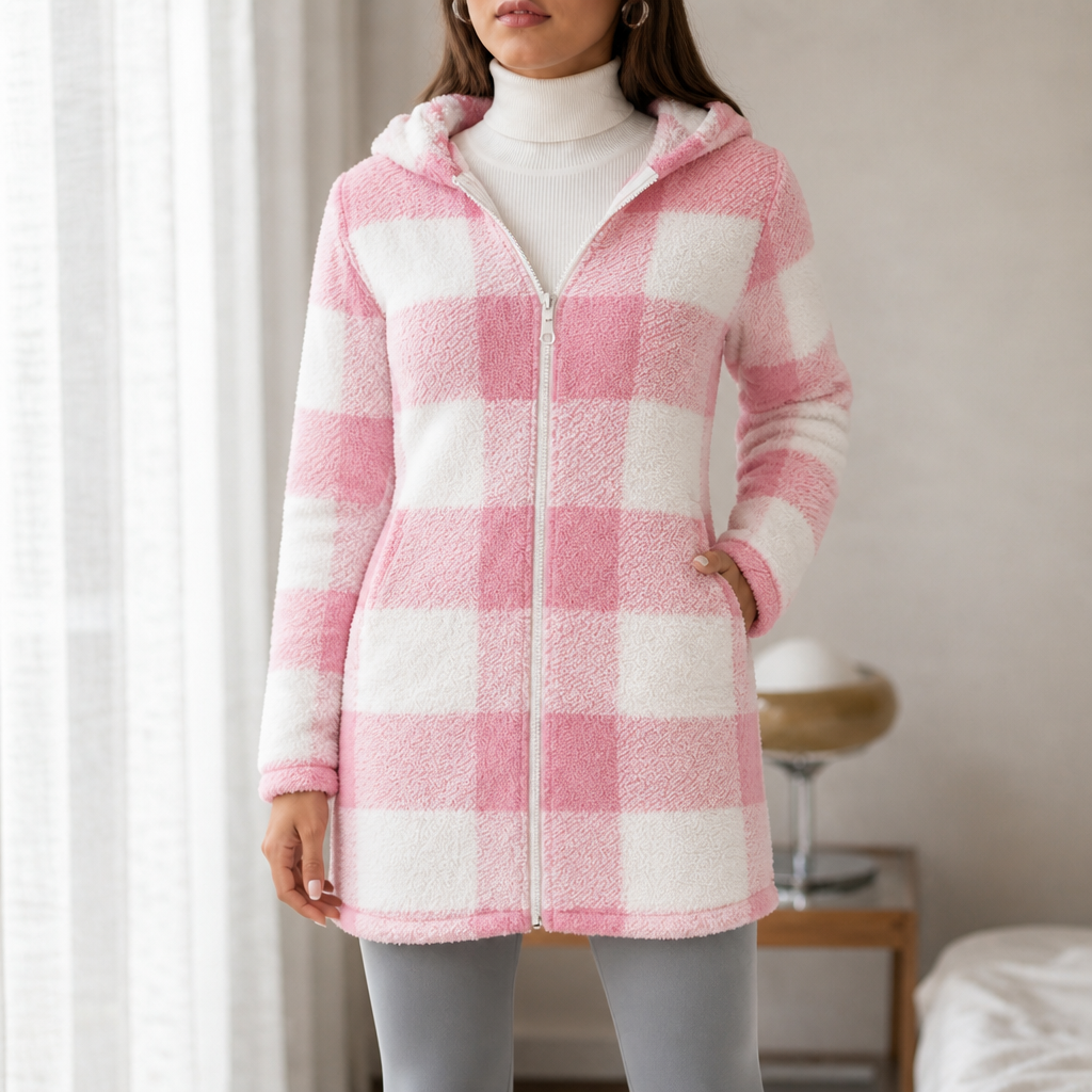 Checkhaven Buffalo Check Hooded Zip Jacket - Elena Harper
