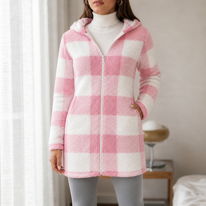 Checkhaven Buffalo Check Hooded Zip Jacket - Elena Harper