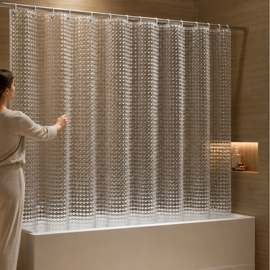 Dryhaven – 3D Embossed Shower Curtain