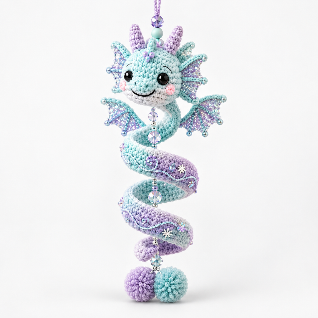 Dracora Spiral Dragon Crochet Ornament Kit - Elena Harper