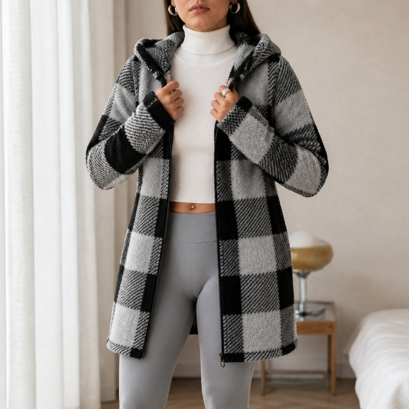 Checkhaven – Buffalo Check Hooded Zip Jacket