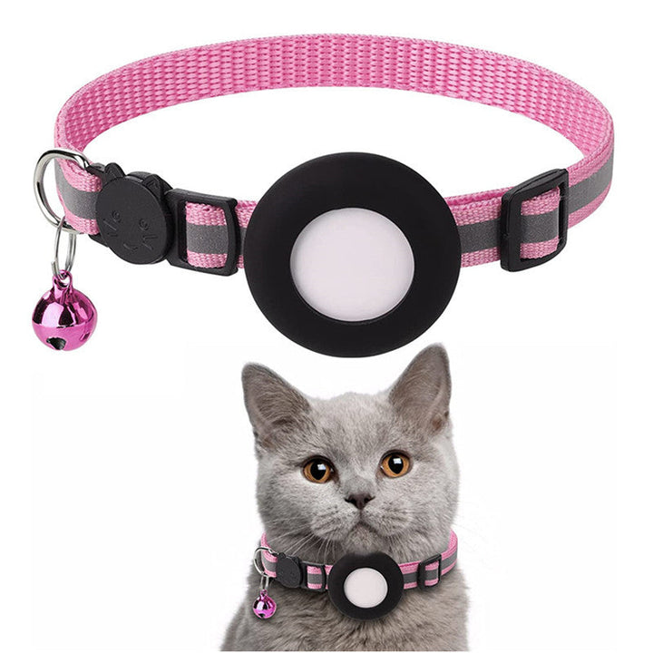 Cat's AirTag Tracking Collar with Reflective Safety Stripes