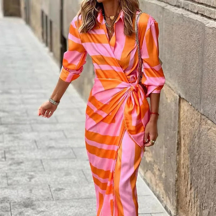 Pax Printed Mid Length Dress - Elena Harper