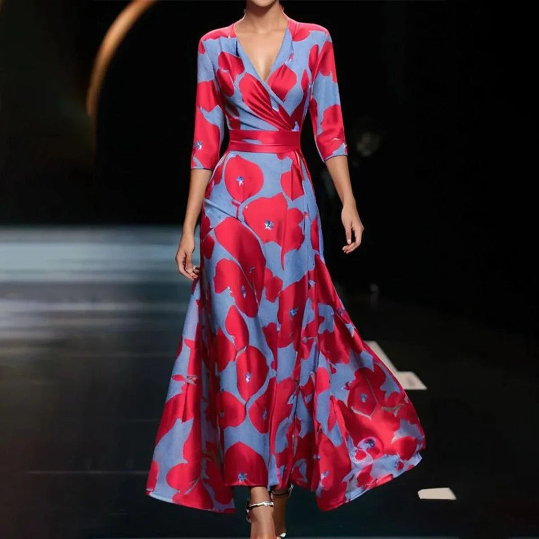 Yssa Elegant Floral Dress - Elena Harper