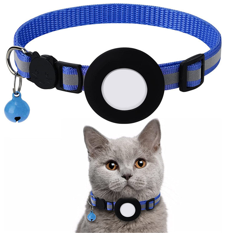 Cat's AirTag Tracking Collar with Reflective Safety Stripes