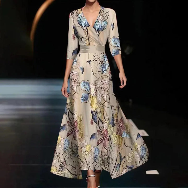 Yssa Elegant Floral Dress - Elena Harper