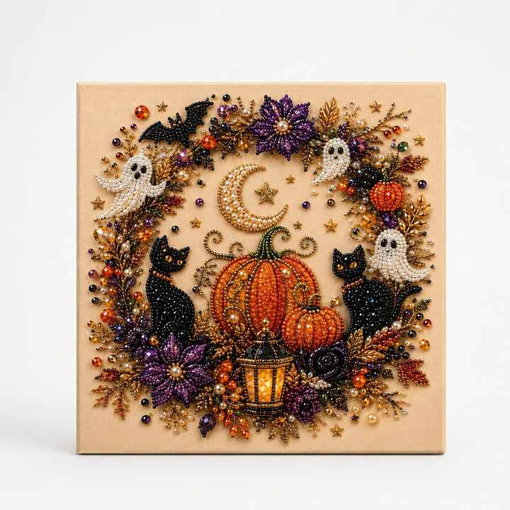 Beadory Halloween Pearl-like Bead Craft Kit, Cozy Wall Art DIY - Elena Harper