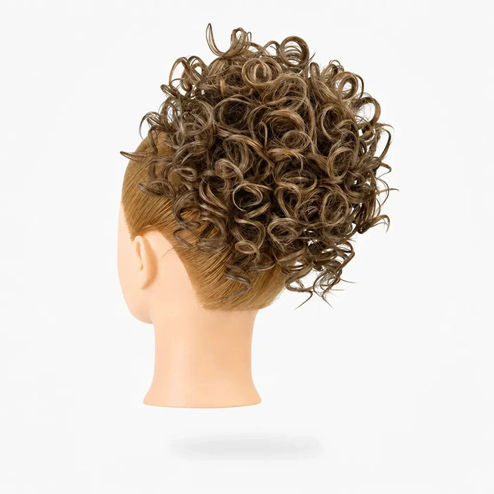 Curlova Curly Drawstring Bun Hair Extension - Elena Harper