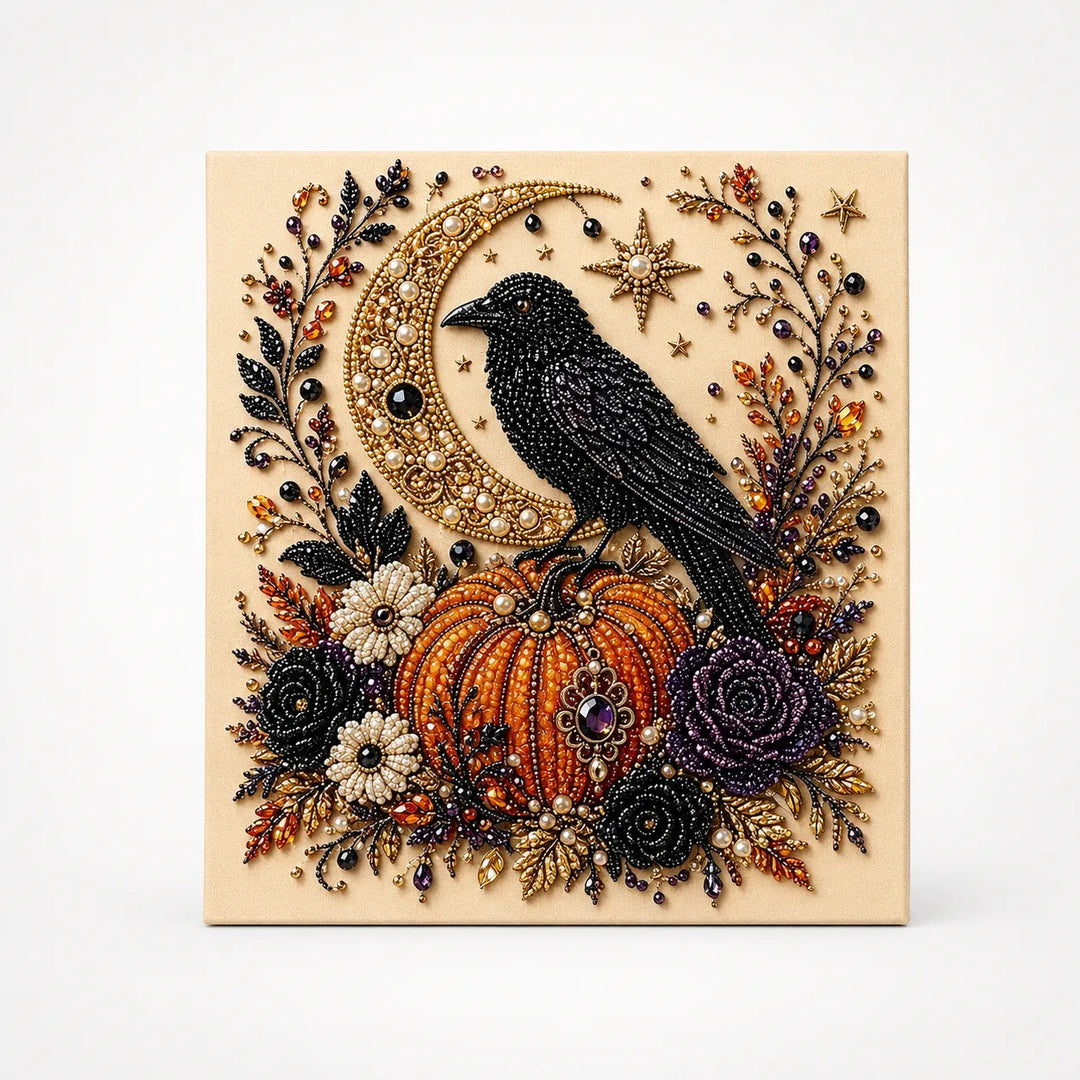 Beadory Halloween Pearl-like Bead Craft Kit, Cozy Wall Art DIY - Elena Harper