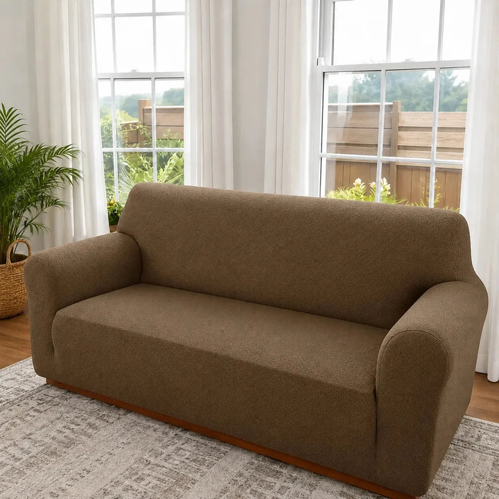 Covella Stretch Jacquard polyester Sofa Cover with Anti-Slip Foam Rods - Elena Harper
