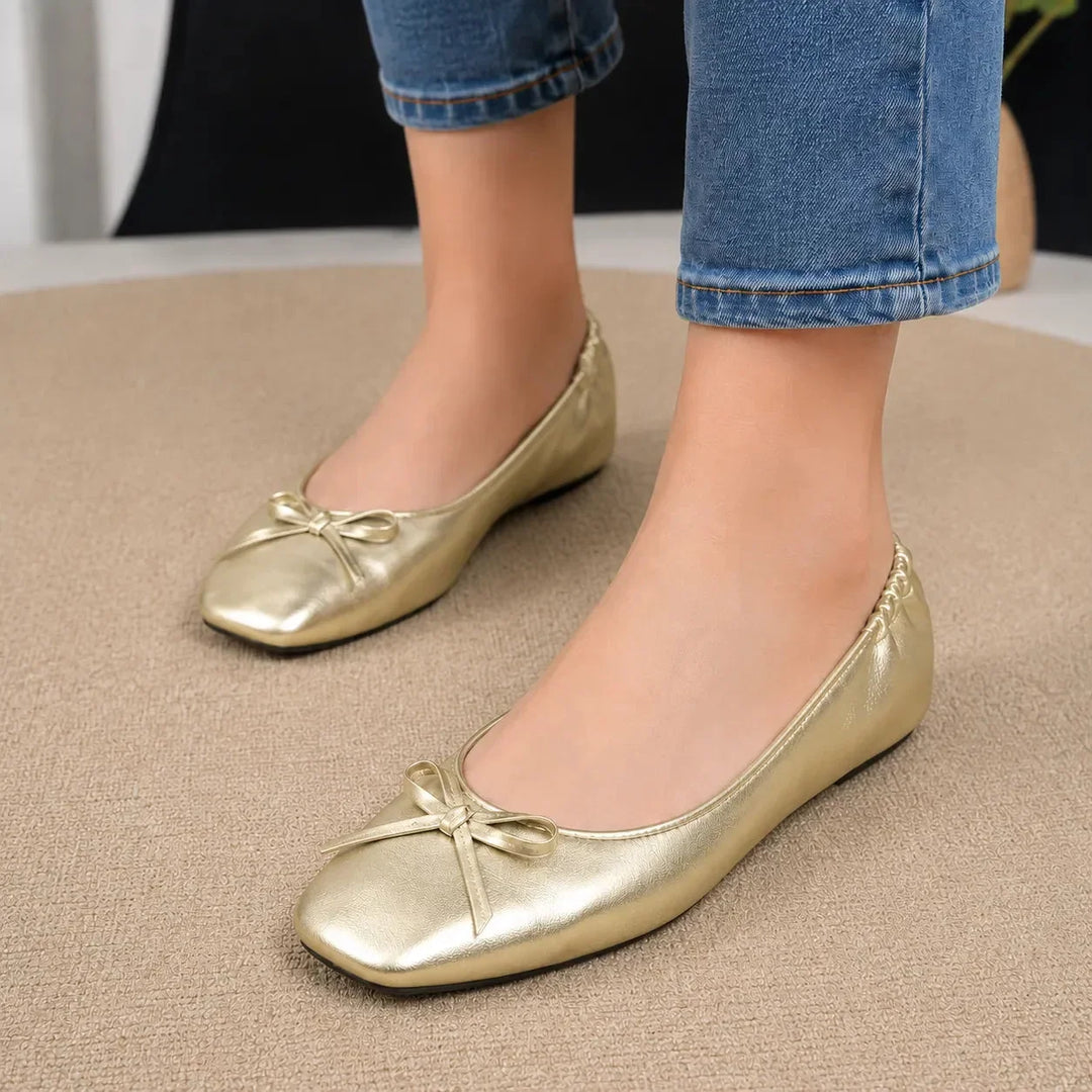 Belluna Foldable Ballet Flats with Matching Travel Pouch - Elena Harper