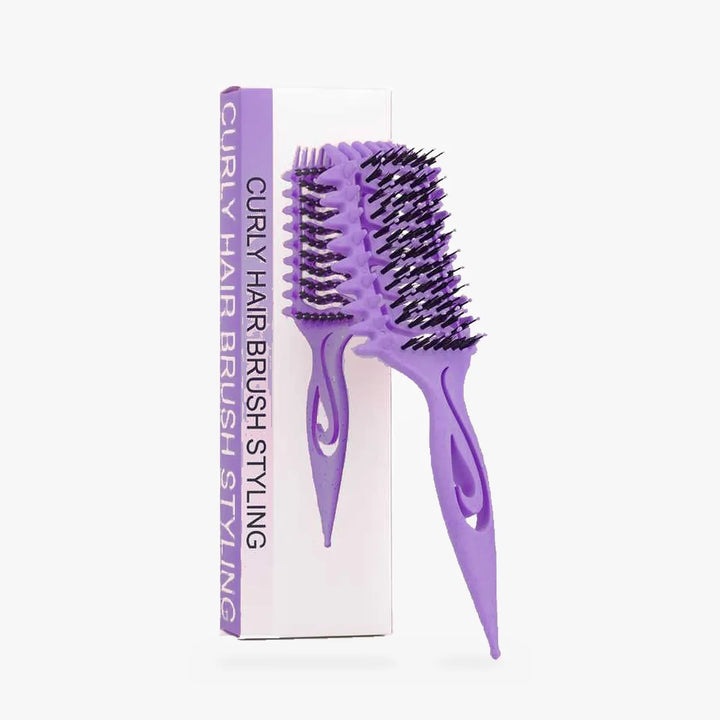 Curliza Ventilated Curly Hair Brush with Boar Bristles for Defined Ringlets - Elena Harper
