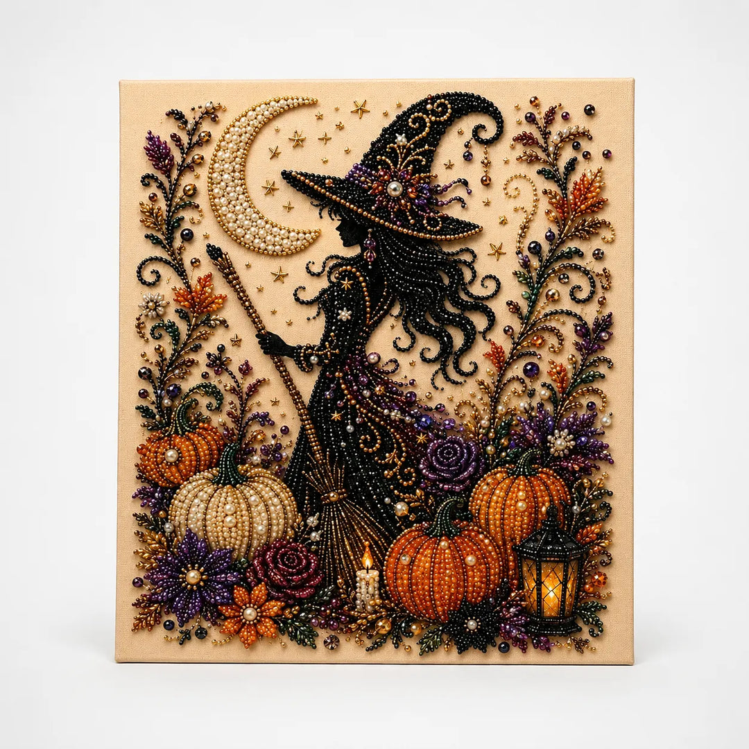 Beadory Halloween Pearl-like Bead Craft Kit, Cozy Wall Art DIY - Elena Harper
