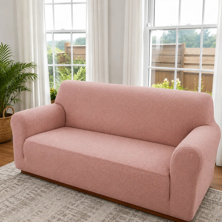 Covella Stretch Jacquard polyester Sofa Cover with Anti-Slip Foam Rods - Elena Harper