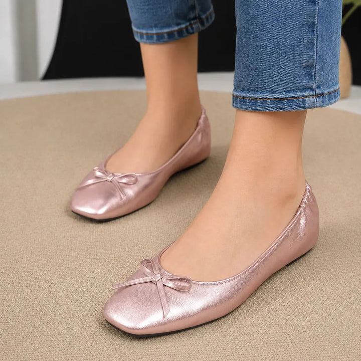 Belluna Foldable Ballet Flats with Matching Travel Pouch - Elena Harper