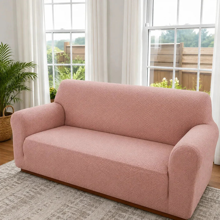 Covella Stretch Jacquard polyester Sofa Cover with Anti-Slip Foam Rods - Elena Harper