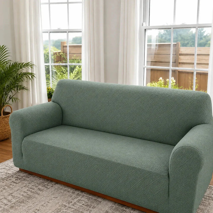Covella Stretch Jacquard polyester Sofa Cover with Anti-Slip Foam Rods - Elena Harper