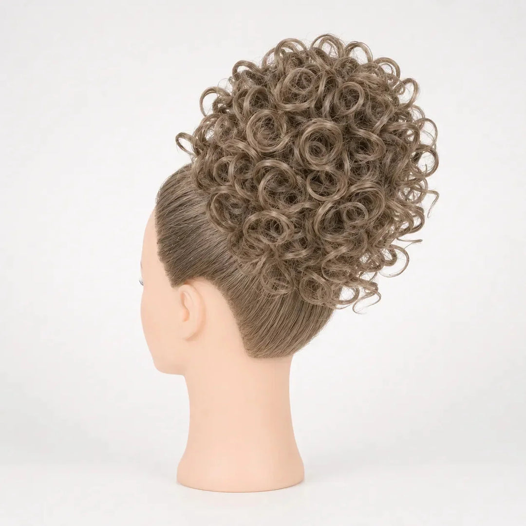 Curlova Curly Drawstring Bun Hair Extension - Elena Harper