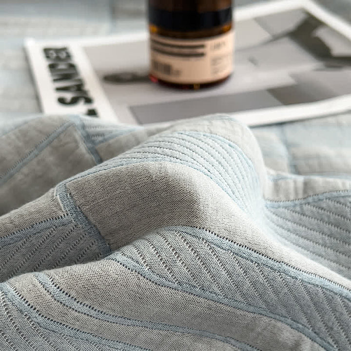 Cotton Muslin Striped Blanket