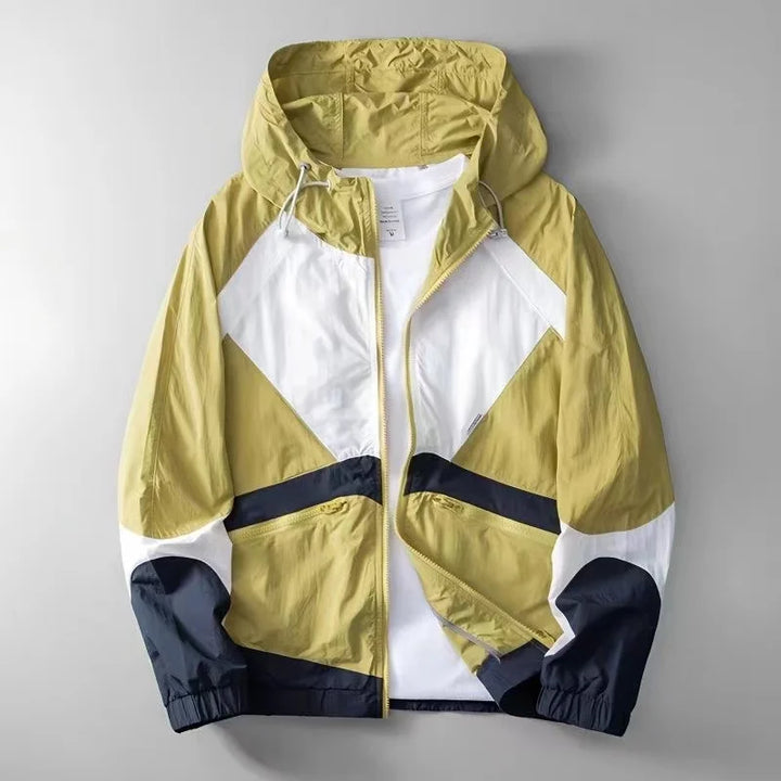 Men's water-repellent nylon hooded jacket