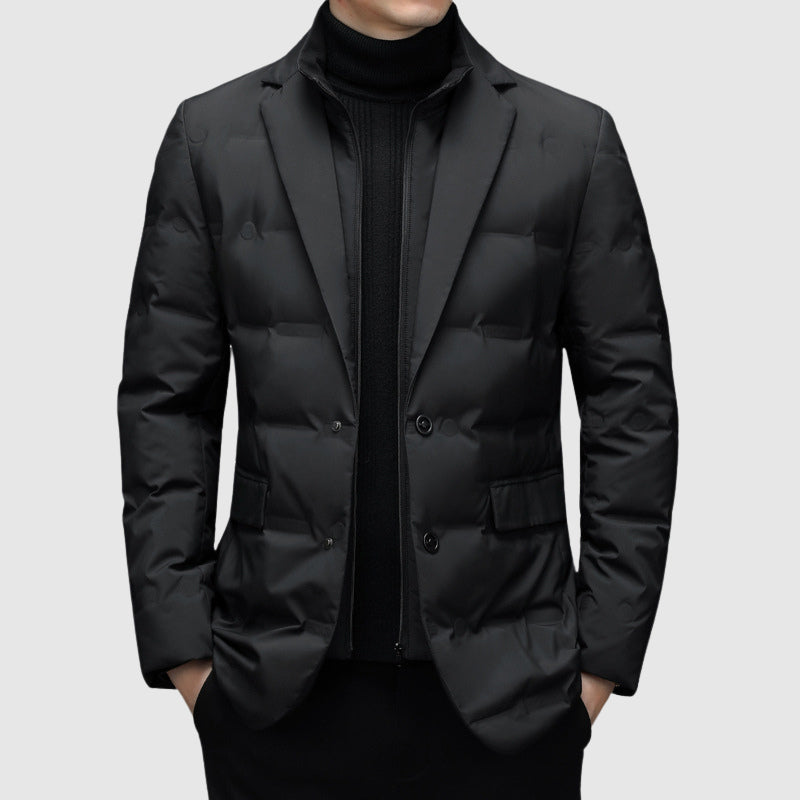 Men's Quilted Button Jacket