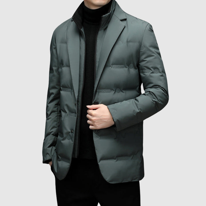Men's Quilted Button Jacket