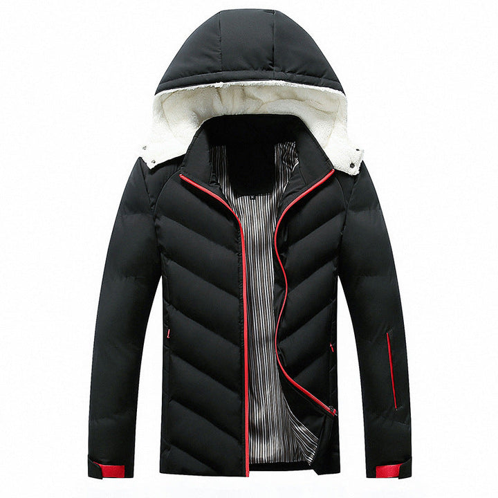 Men's Padded Hooded Jacket with Lining