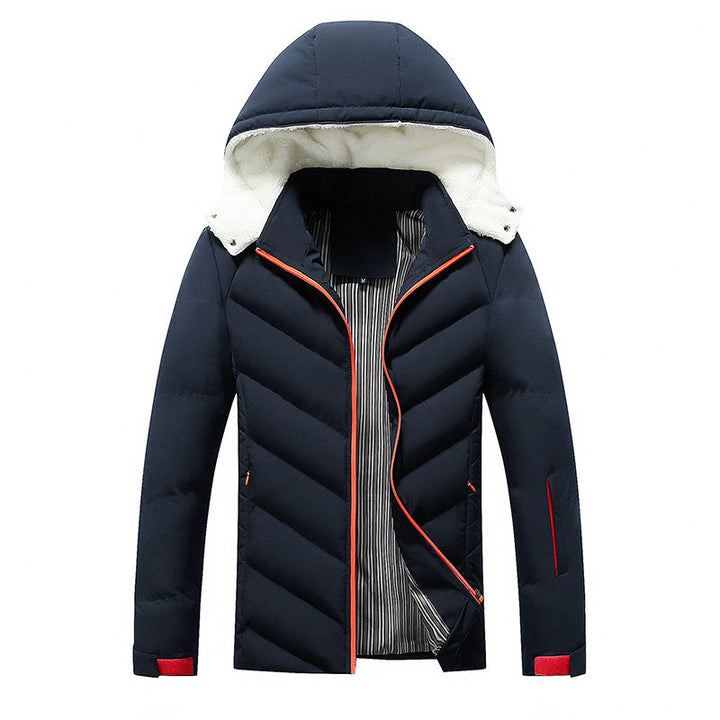 Men's Padded Hooded Jacket with Lining
