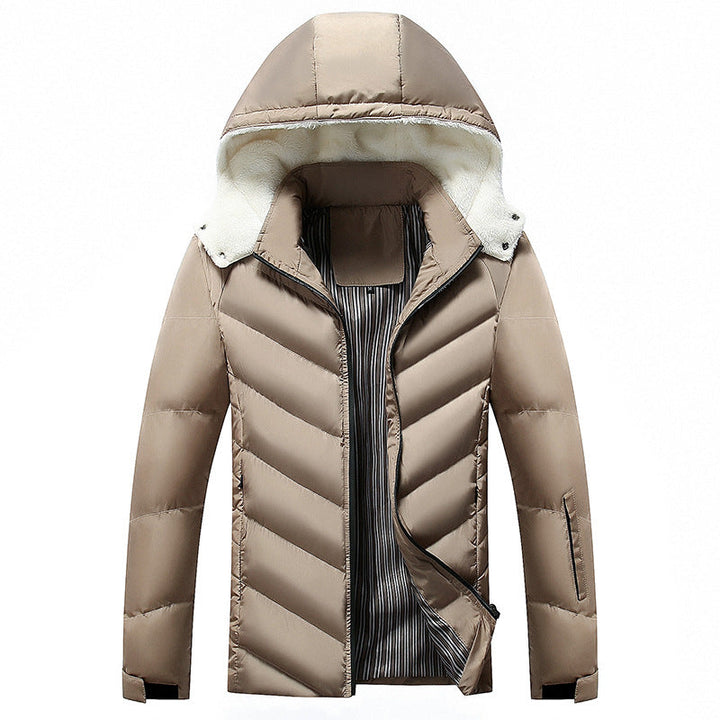 Men's Padded Hooded Jacket with Lining