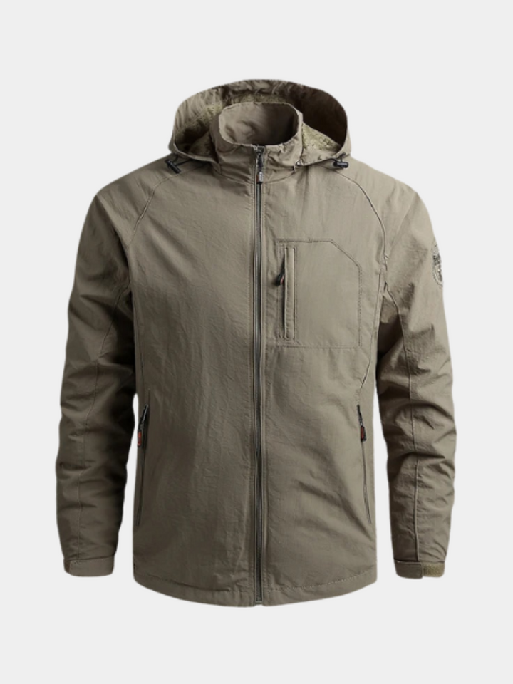 Water-resistant windbreaker jacket for men