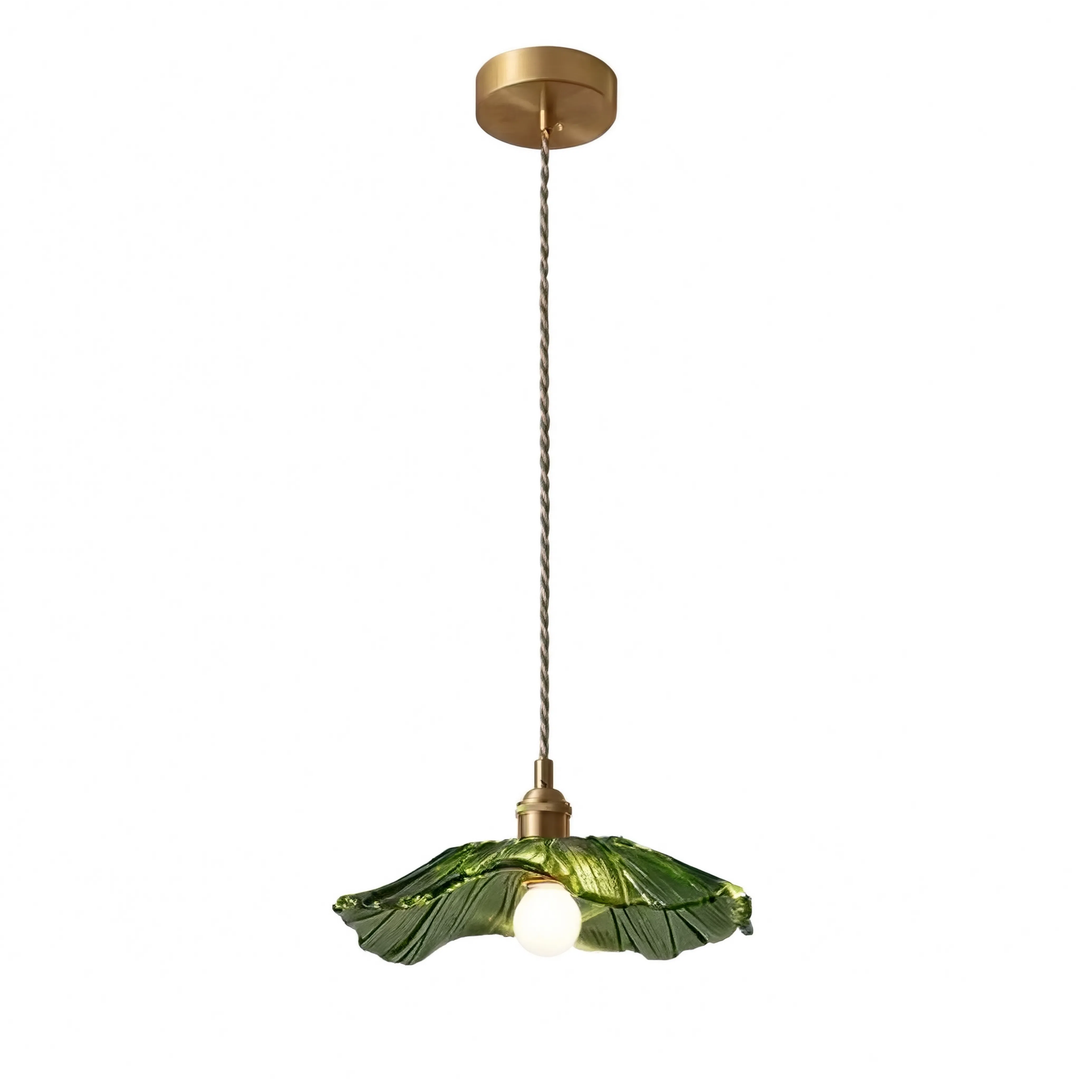 Vintage Glass Flower Light With Adjustable Drop