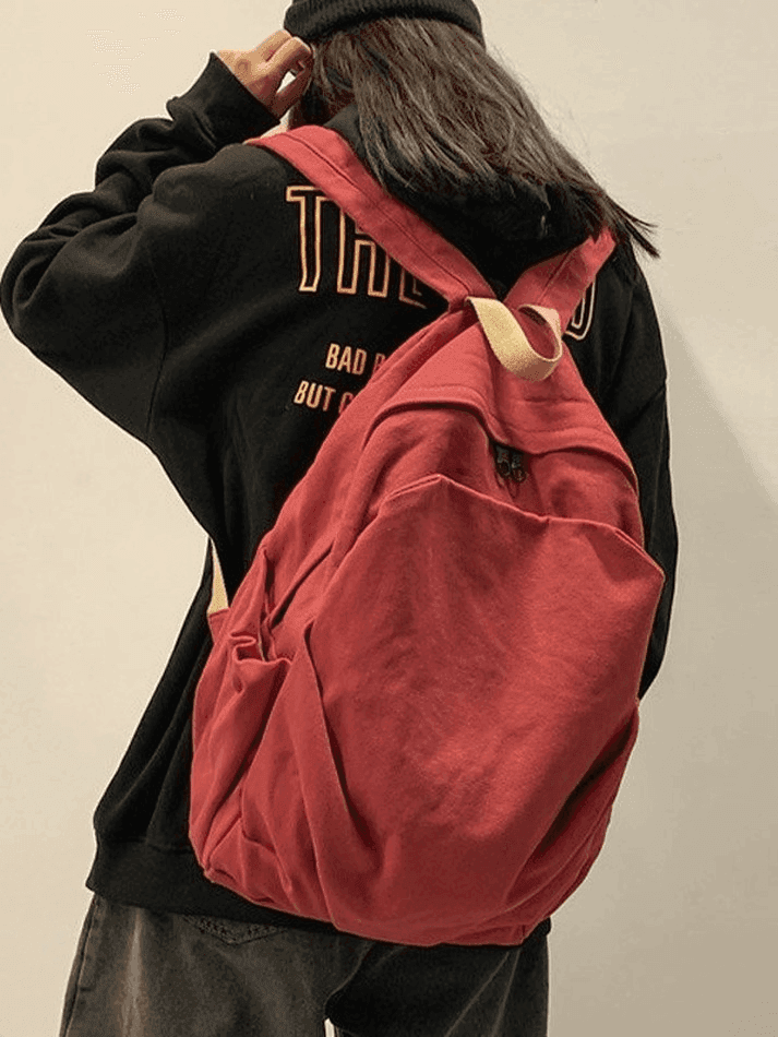 Unisex Vintage Wash College School Backpack