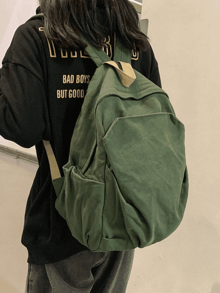 Unisex Vintage Wash College School Backpack