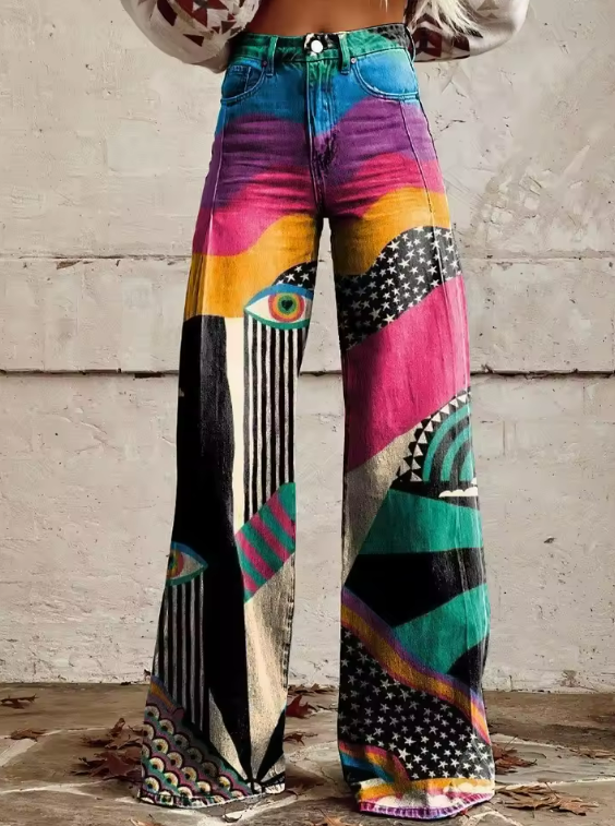 Talia Flared Pants Boho Chic - Elena Harper