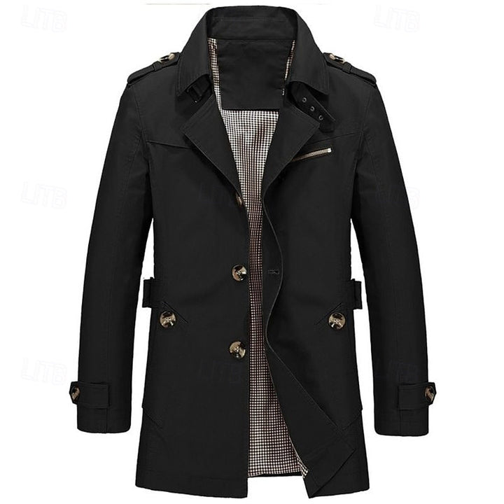 Caleb | Tailored Single-Breasted Trench Coat