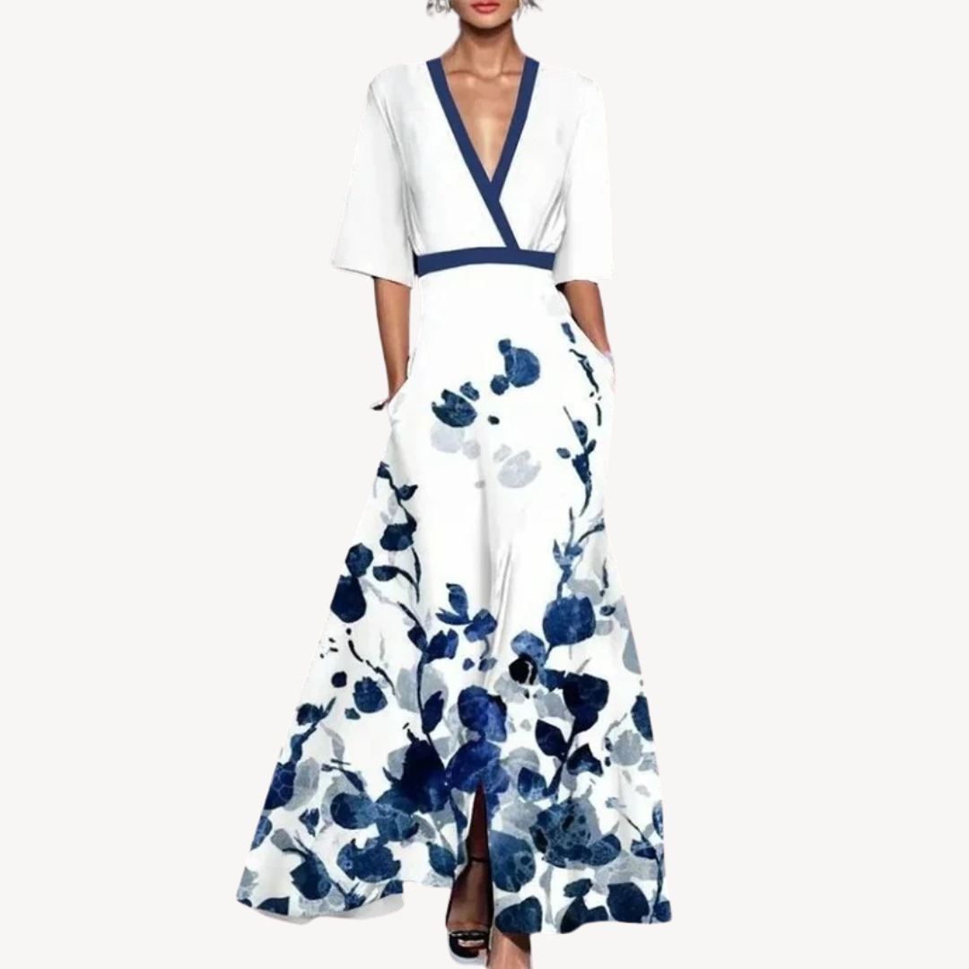 Women's Elegant Maxi Wedding Guest Evening Dress