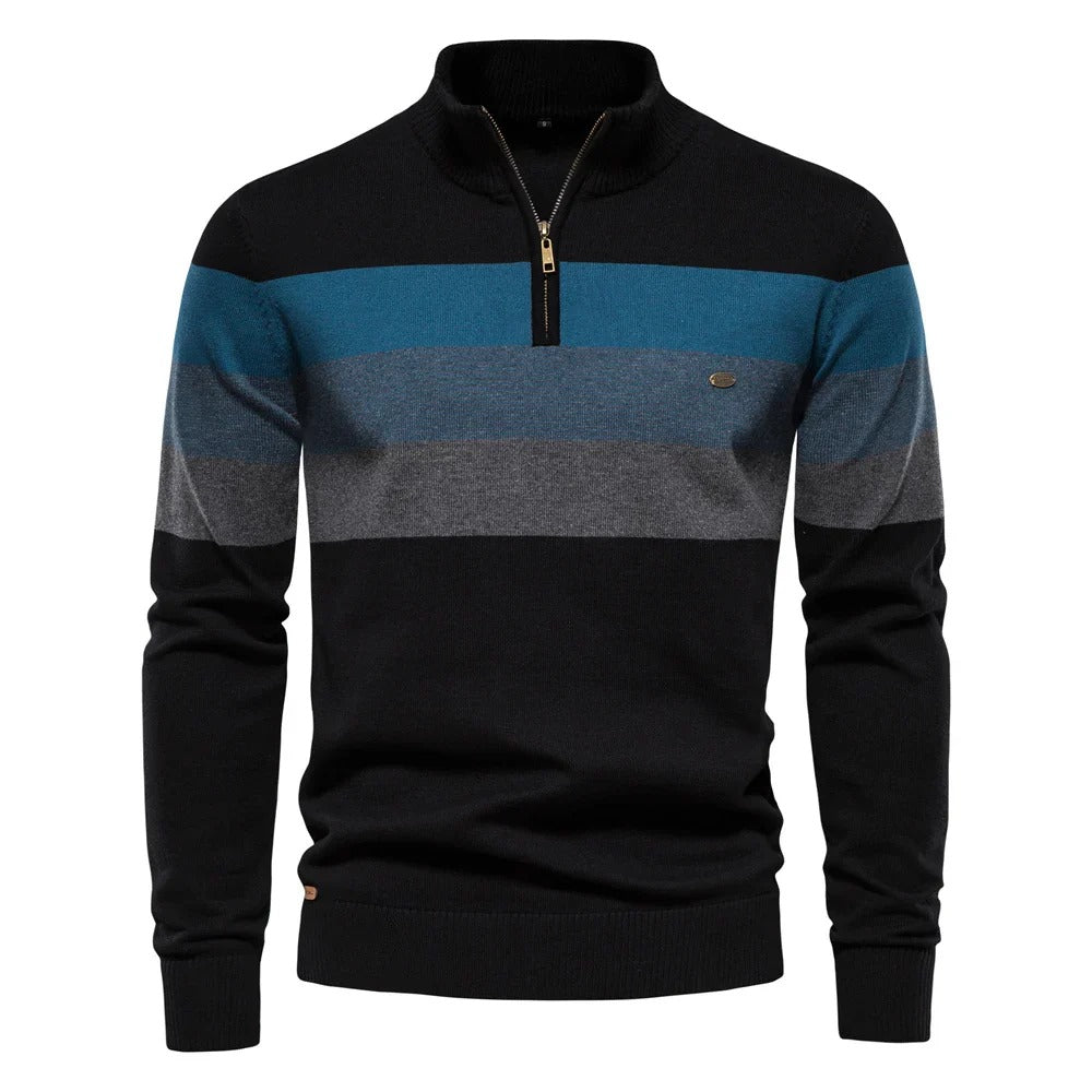 Adrien - Elegant Refined Half-Zip Sweater for Men