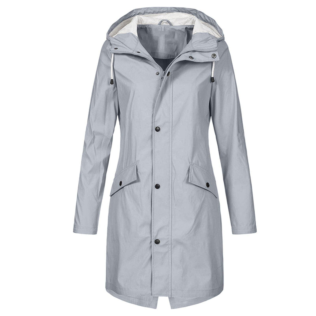 Water-Repellent Jacket with Zipper for Women