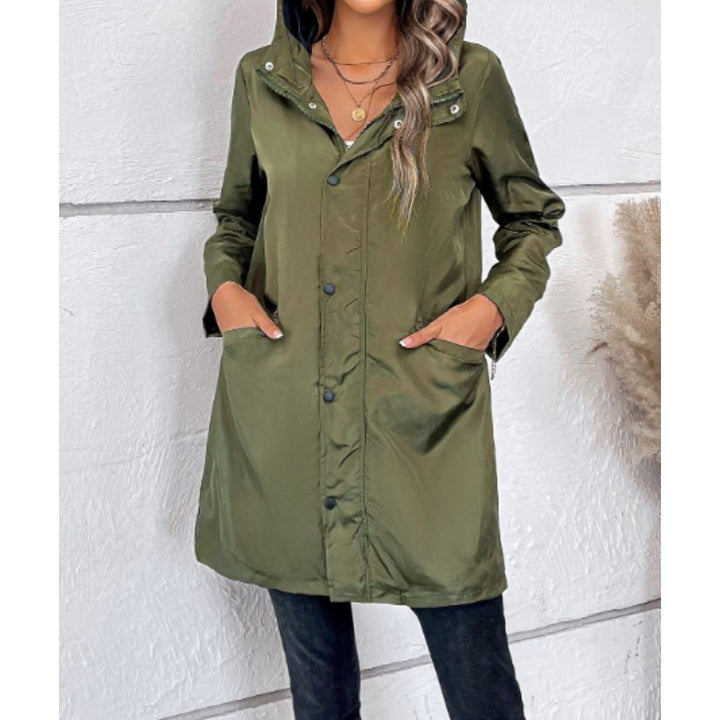 Water-Repellent Jacket with Zipper for Women