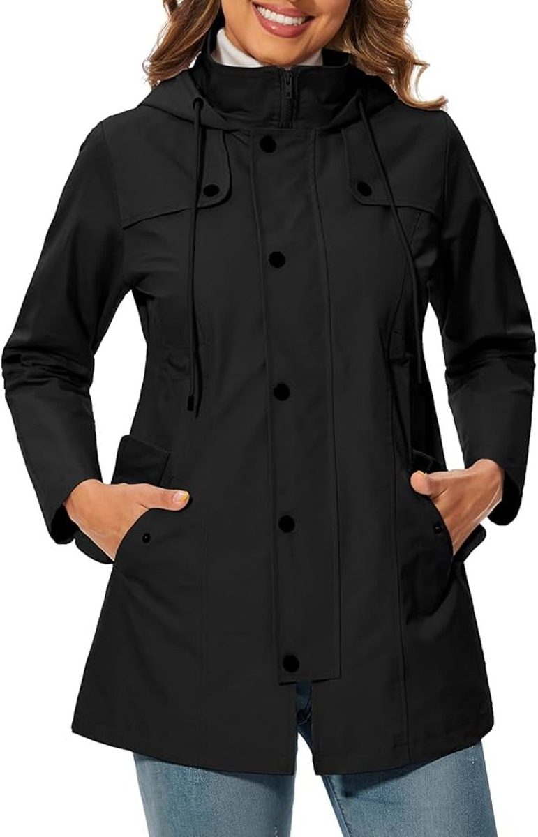 Waterproof Rain Jacket with Hood for Women