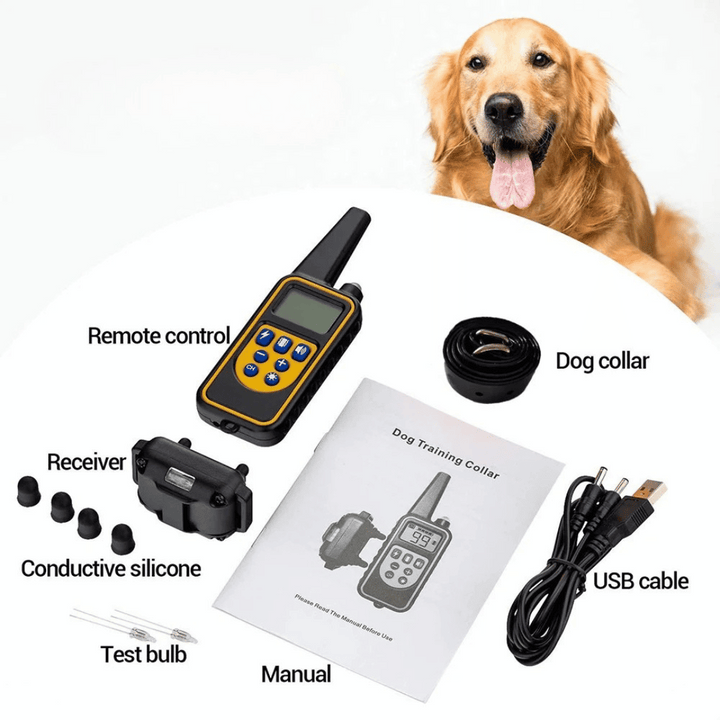 Waterproof Rechargeable Remote-Controlled Dog Training Collar