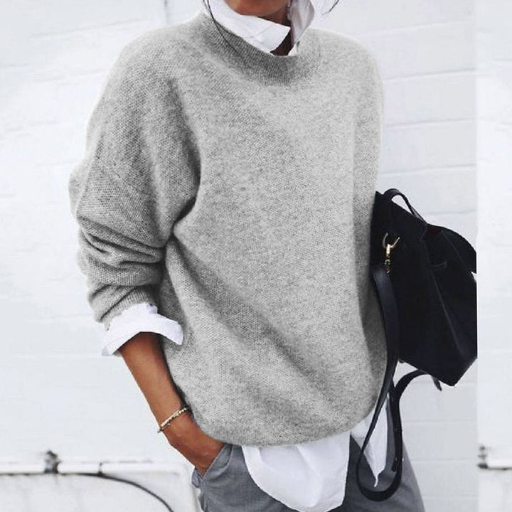 Annika | Women's Oversized Wool Sweater with Round Neck