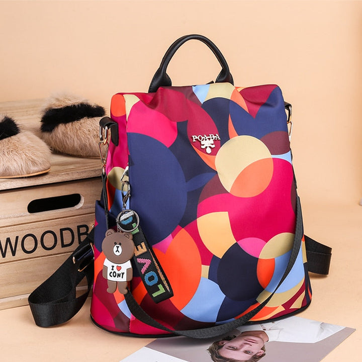 Women's Anti-Theft Backpack - Water-Resistant Multi-Compartment