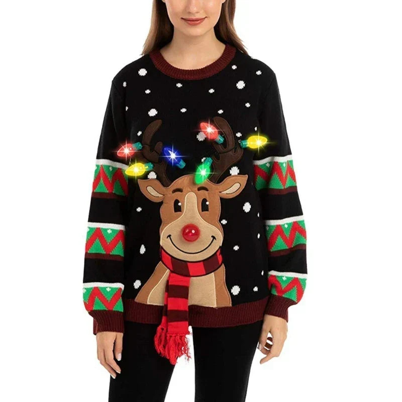 Women's LED Light-Up Christmas Holiday Sweater