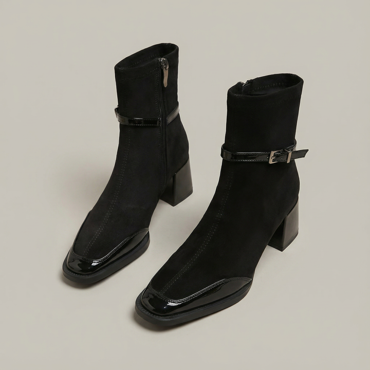 Women's Orthopedic Square Toe Ankle Boots
