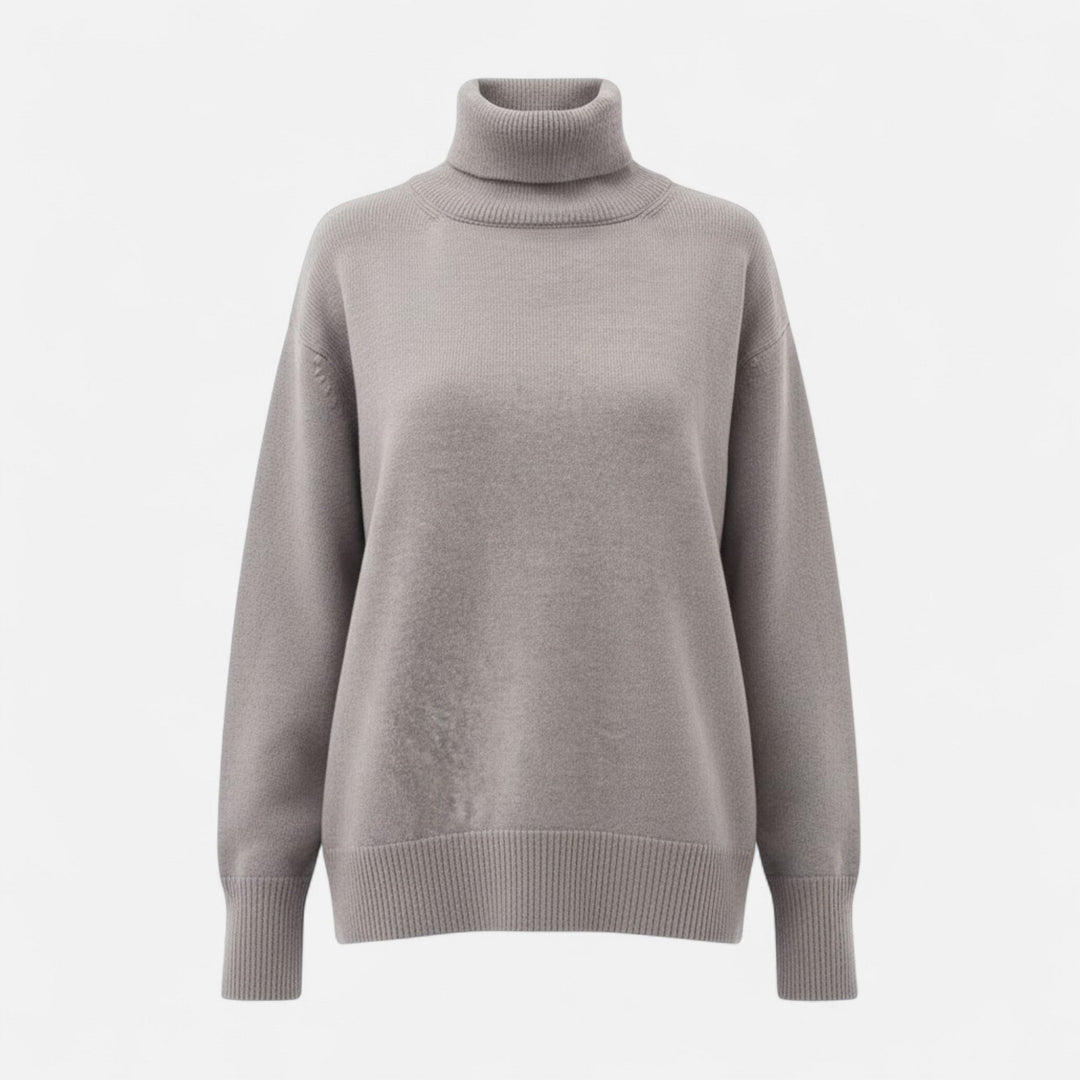 Women's Oversized Thick Knit Turtleneck Sweater for Winter Warmth